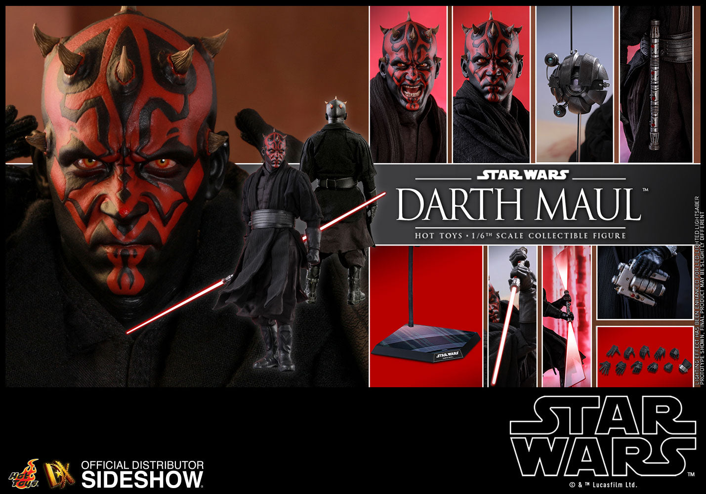 Hot Toys Darth Maul Star Wars Phantom Menace 1/6 Scale Figure - Collectors Row Inc.