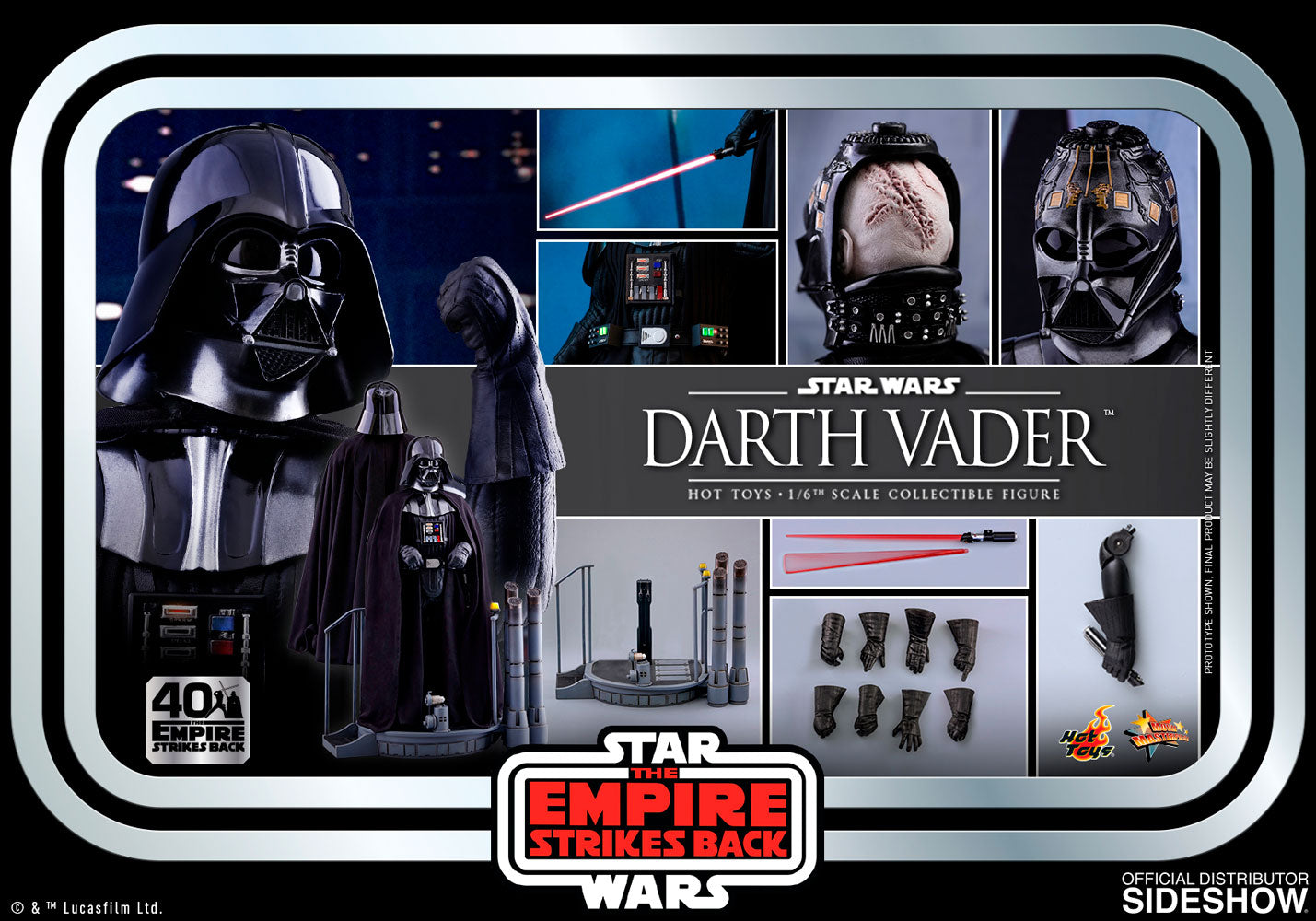 Darth Vader Star Wars: The Empire Strikes Back 40th Anniversary Sixth Scale Figure - Collectors Row Inc.