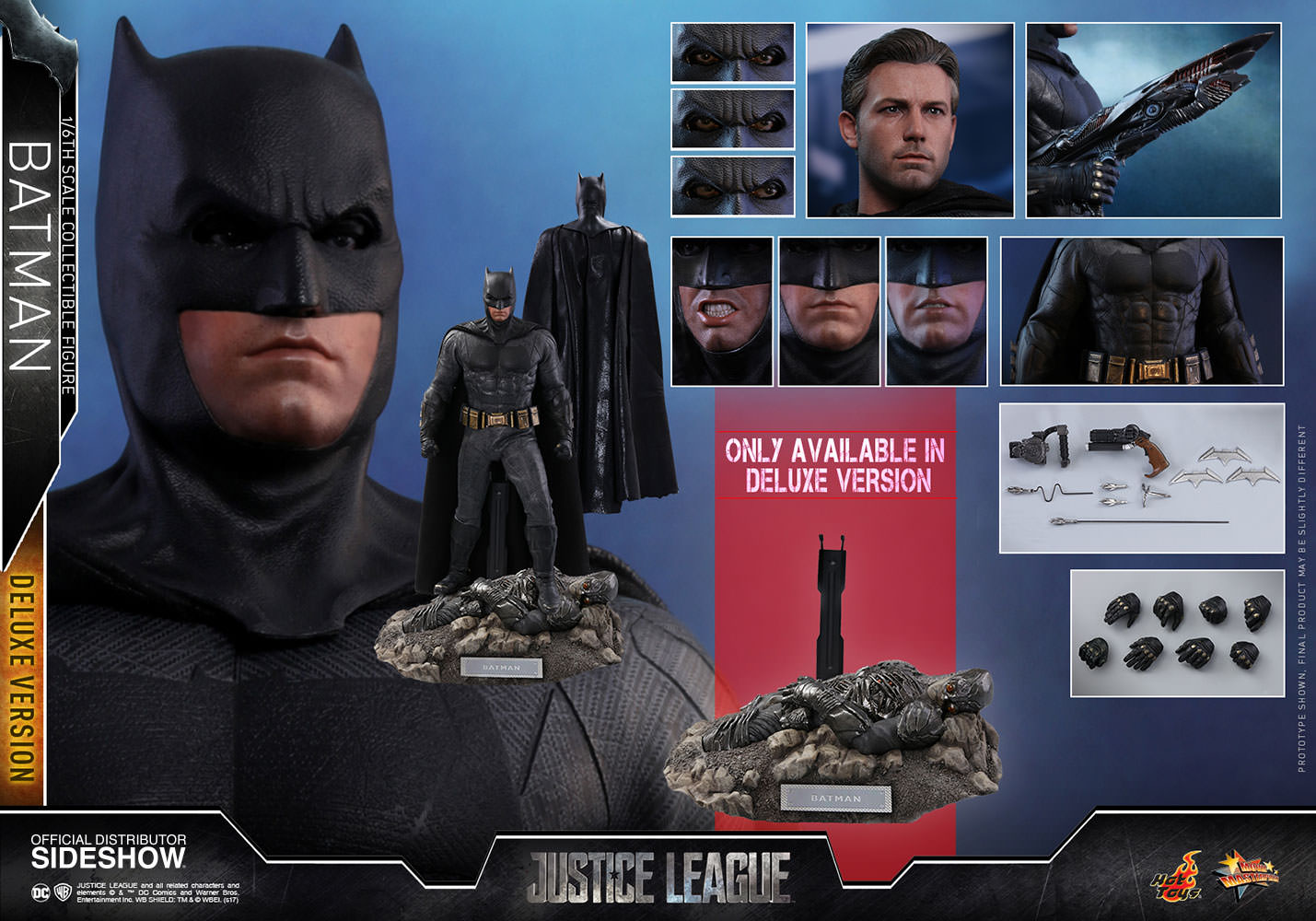 Batman Deluxe The Batman – Hot Toys Masterpiece (Sideshow) 2023, Neuf