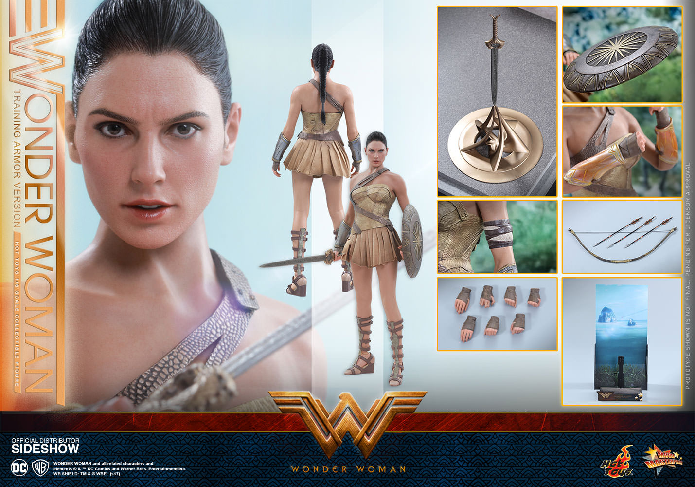 Hot Toys Wonder Woman Training Armor Version- Wonder Woman - Movie Masterpiece Series - Sixth Scale Figure - Collectors Row Inc.