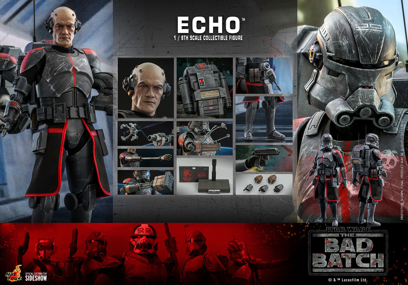 The Bad Batch Echo 1/6 Scale Figure
