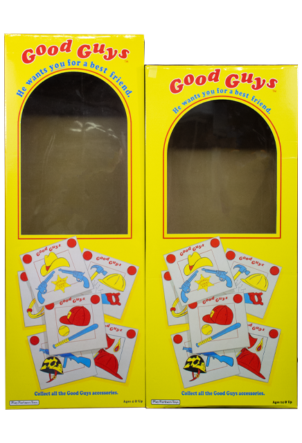 Child&#39;s Play 2 Chucky Good Guys Doll Screen Accurate Box Replica by Trick or Treat Studios - Collectors Row Inc.