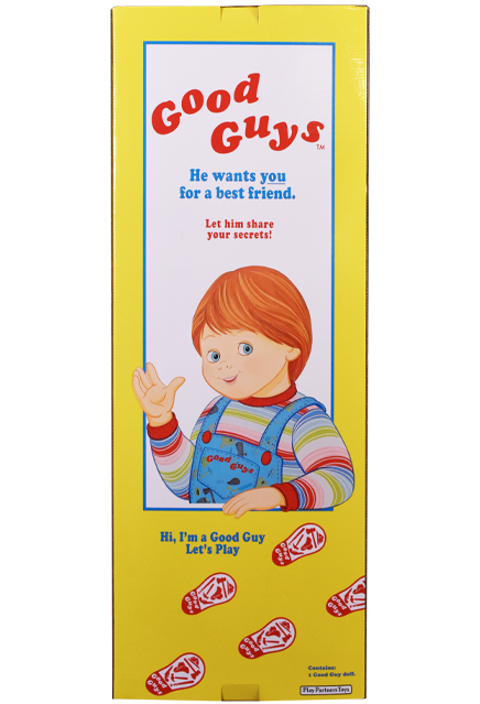 Child&#39;s Play 2 Chucky Good Guys Doll Screen Accurate Box Replica by Trick or Treat Studios - Collectors Row Inc.