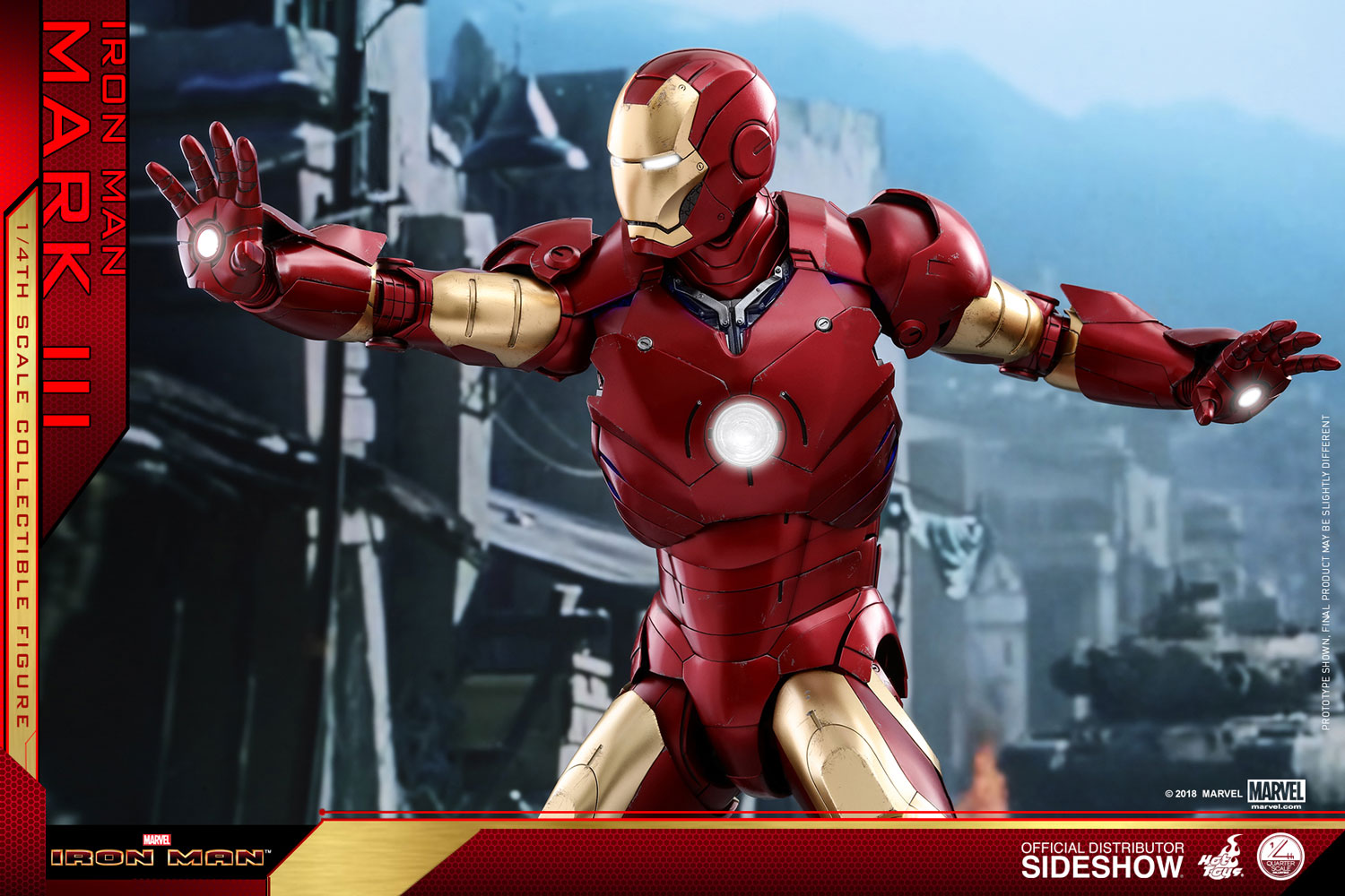 Hot Toys Iron Man Mark III Regular Version Avengers Marvel 1/4 Scale Figure - Collectors Row Inc.