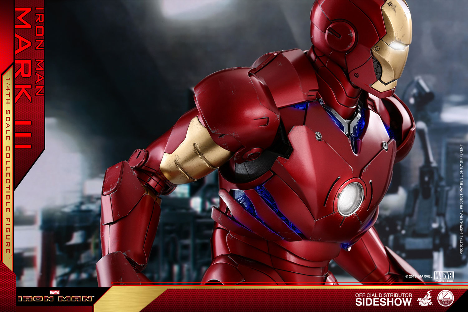 Hot Toys Iron Man Mark III Regular Version Avengers Marvel 1/4 Scale Figure - Collectors Row Inc.