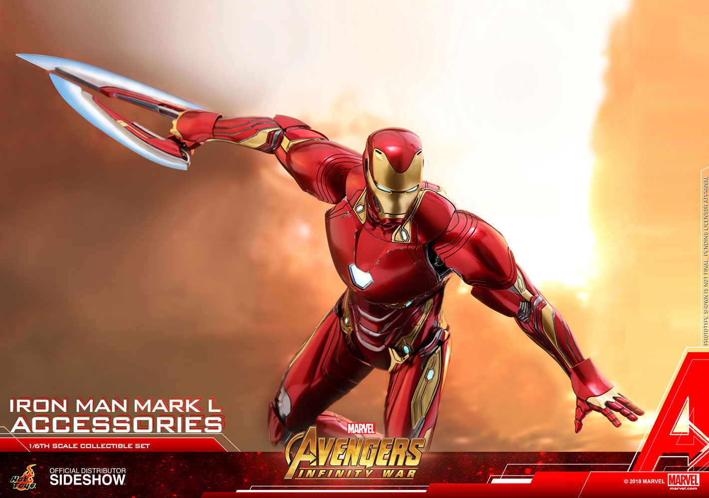 Hot Toys Iron Man Mark L Infinity War Avengers Marvel 1/6 Scale Accessories Pack - Collectors Row Inc.