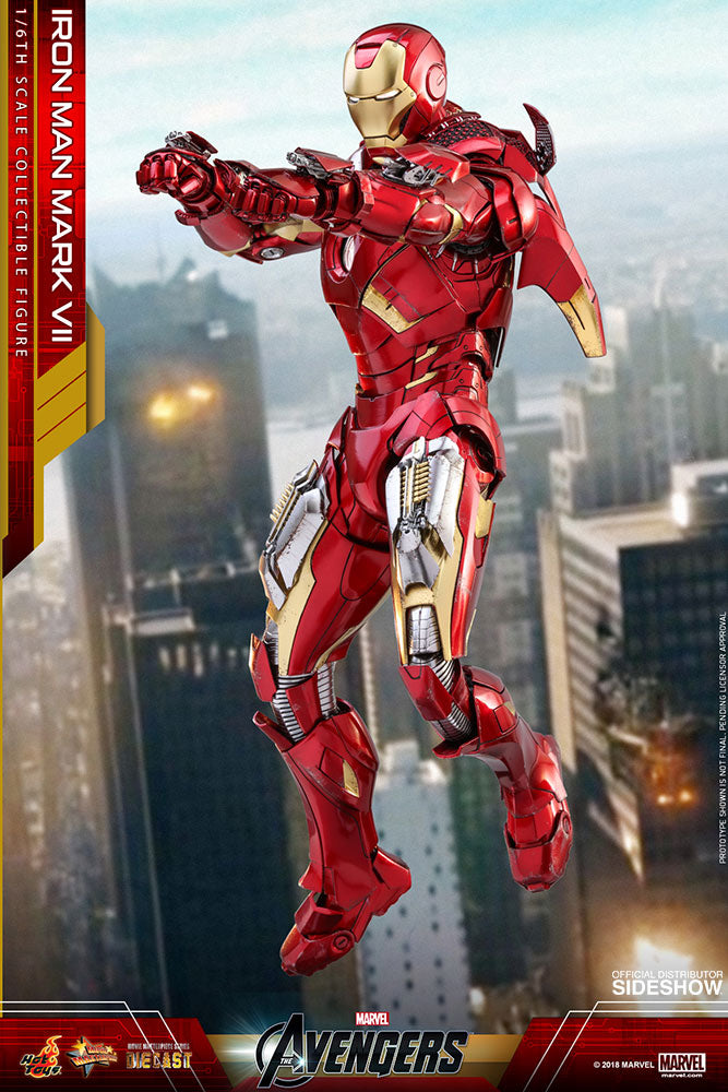 Hot Toys Iron Man Mark VII Avengers Marvel Diecast 1/6 Scale Figure - Collectors Row Inc.