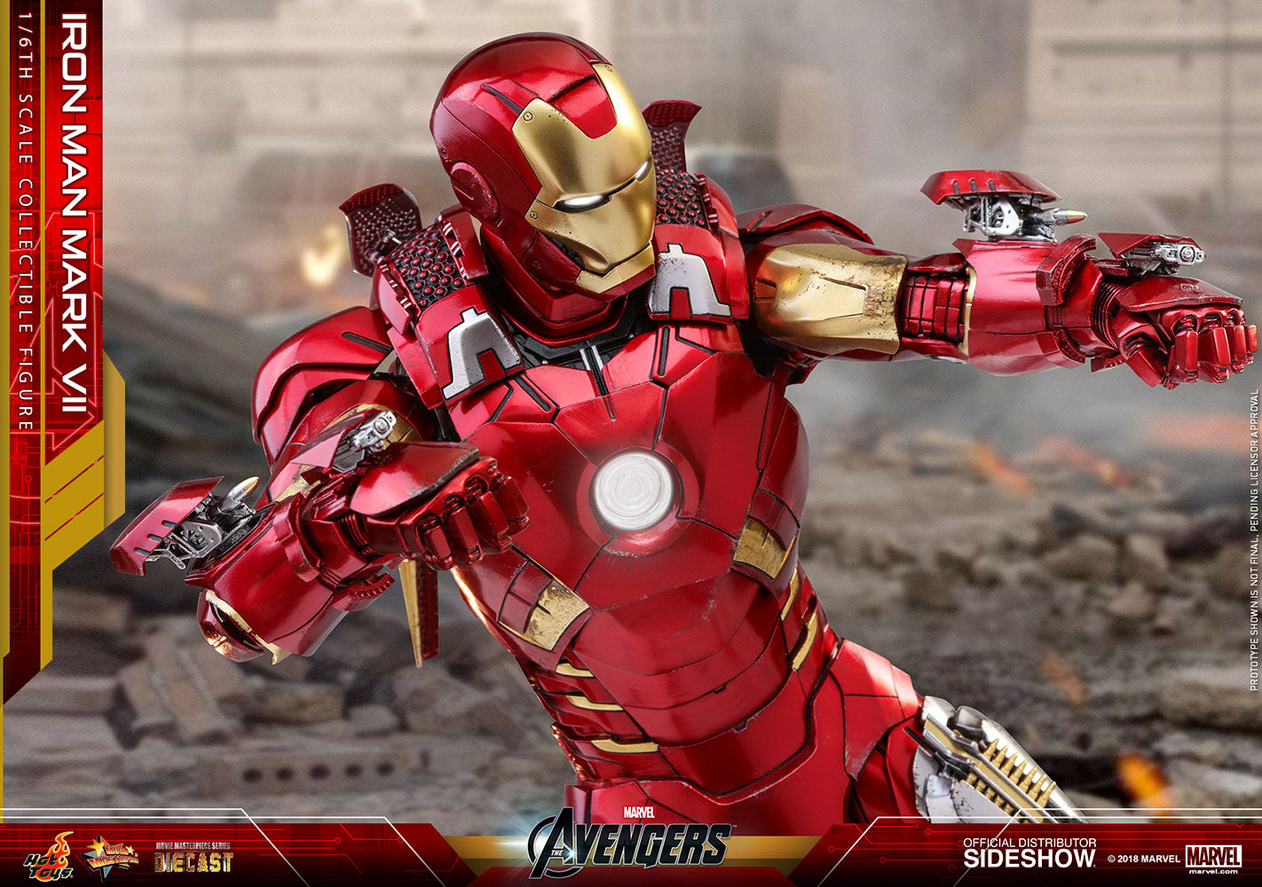 Hot Toys Iron Man Mark VII Avengers Marvel Diecast 1/6 Scale