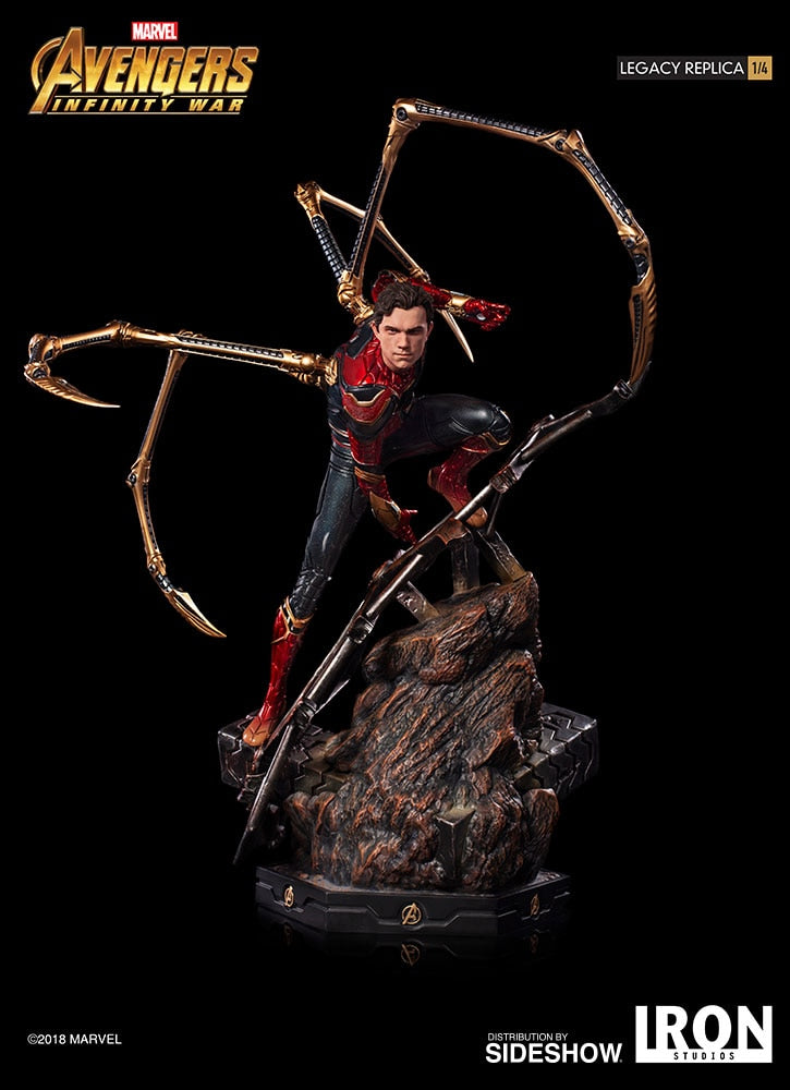 Iron Spider-Man Marvel Statue Avengers Infinity War Peter Parker by Iron Studios - Collectors Row Inc.