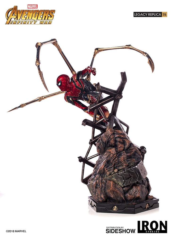 Iron Spider-Man Marvel Statue Avengers Infinity War Peter Parker by Iron Studios - Collectors Row Inc.