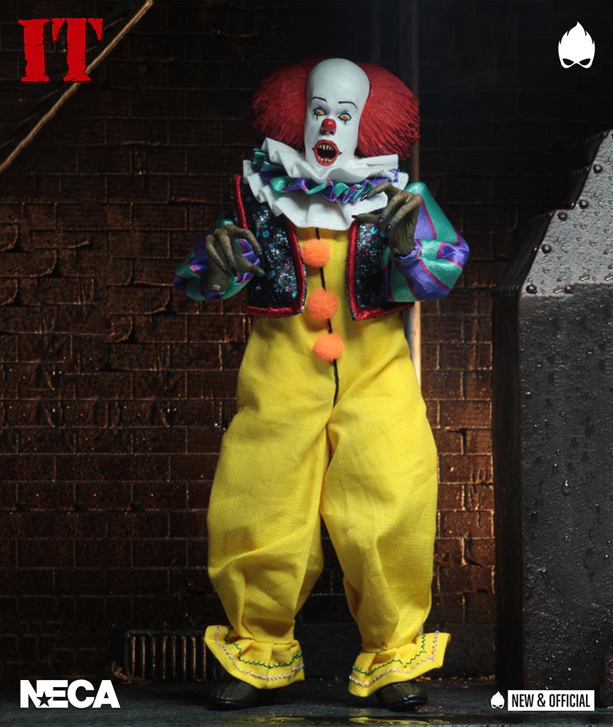 IT - 8" Clothed Action Figure - Pennywise (1990) - Collectors Row Inc.