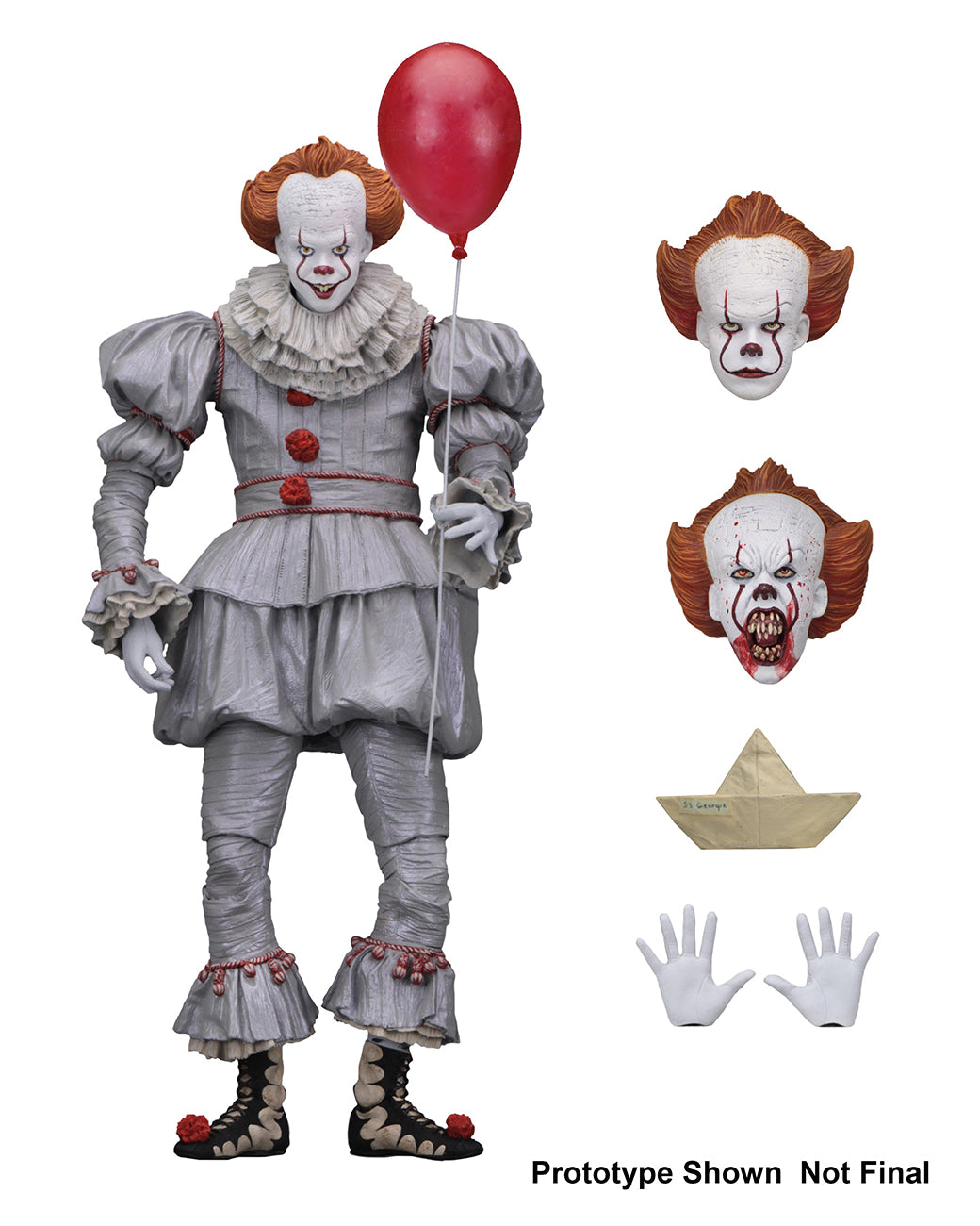 NECA - IT - Pennywise 7&quot; Scale Action Figure - Ultimate Pennywise (2017) - Collectors Row Inc.