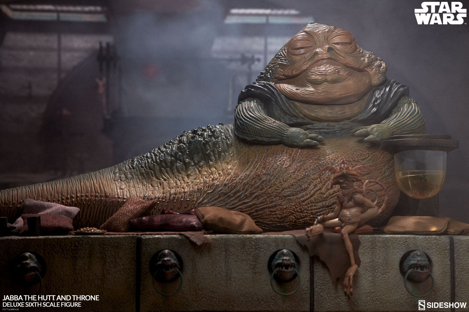 Sideshow Jabba the Hutt and Throne Deluxe Figure Statue Set - Collectors Row Inc.