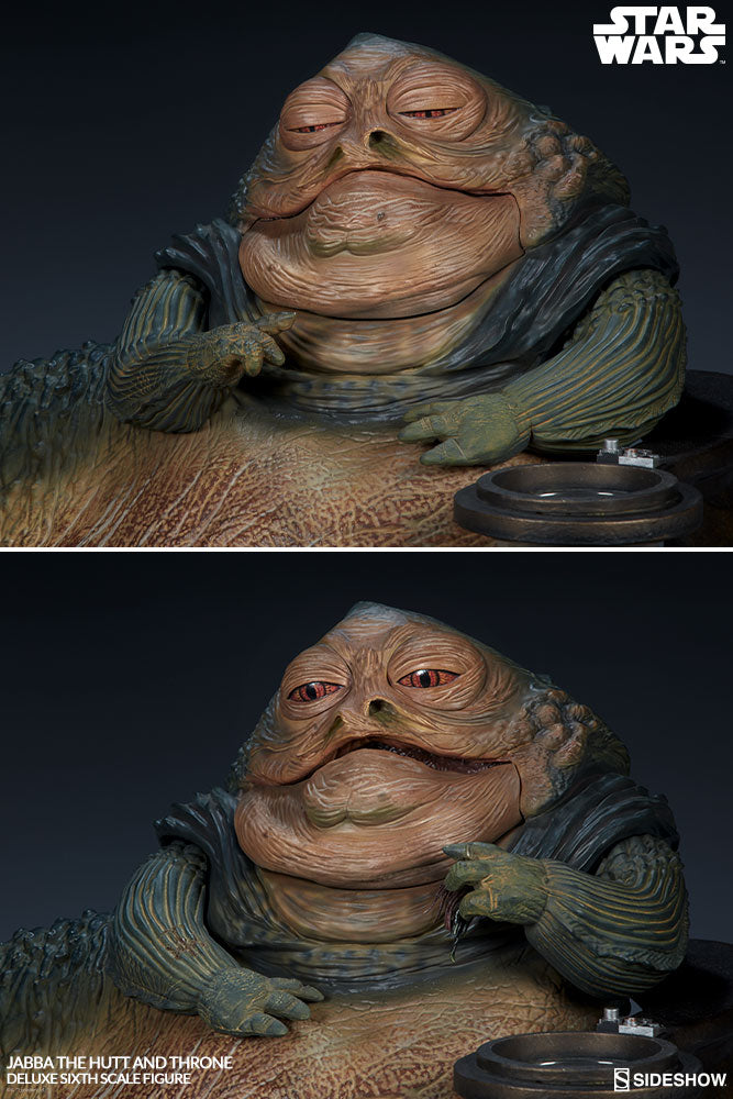 Sideshow Jabba the Hutt and Throne Deluxe Figure Statue Set - Collectors Row Inc.