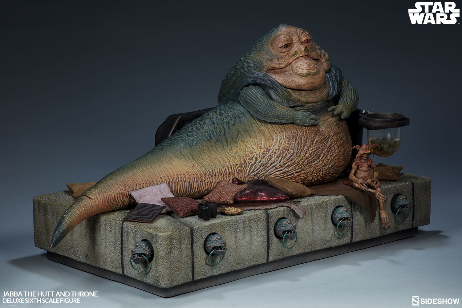 Sideshow Jabba the Hutt and Throne Deluxe Figure Statue Set - Collectors Row Inc.