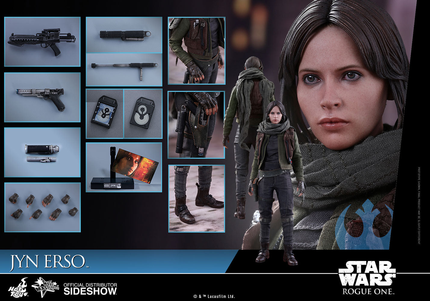Hot Toys Jyn Erso Star Wars Rogue One 1/6 Scale Figure - Collectors Row Inc.