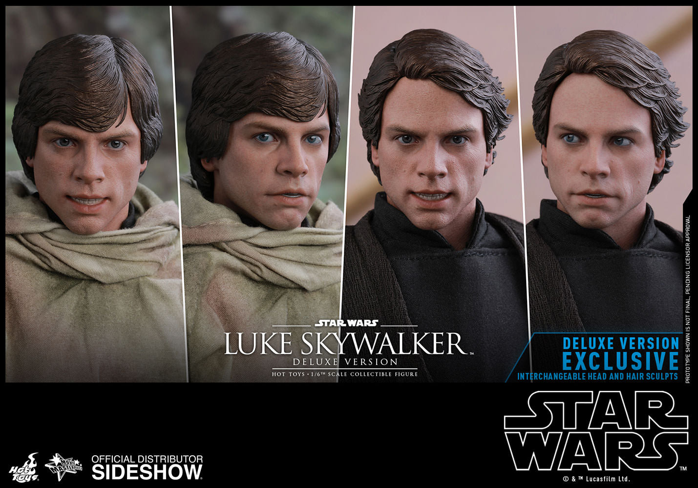 Hot Toys Star Wars Return of Jedi Luke Skywalker Deluxe 1/6 Scale Figure - Collectors Row Inc.