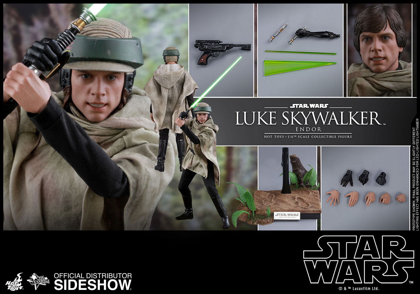 Hot Toys Star Wars Return of Jedi Luke Skywalker 1/6 Scale Figure - Collectors Row Inc.
