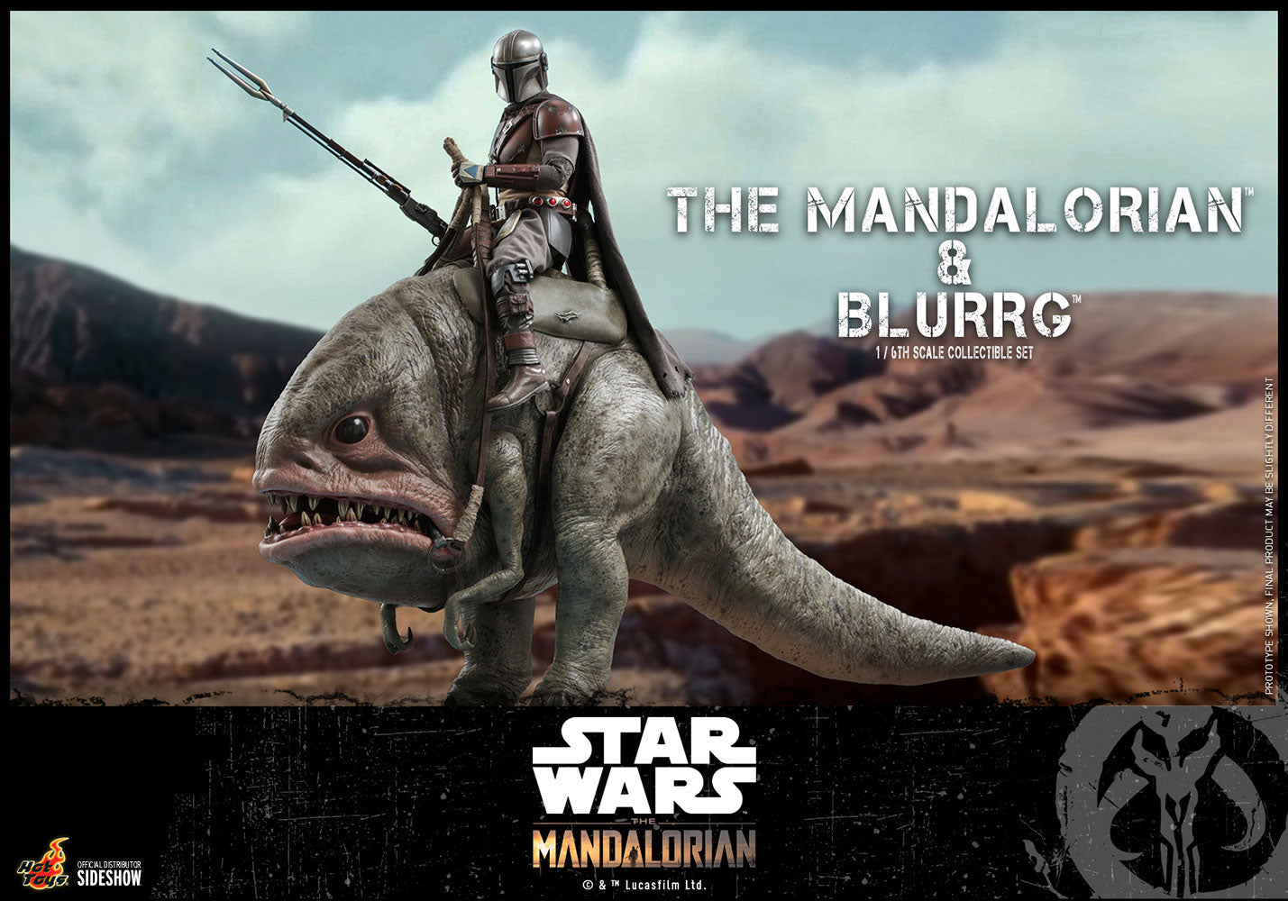 Star Wars Mandalorian &amp; Blurrg 1/6 Scale Figure Set