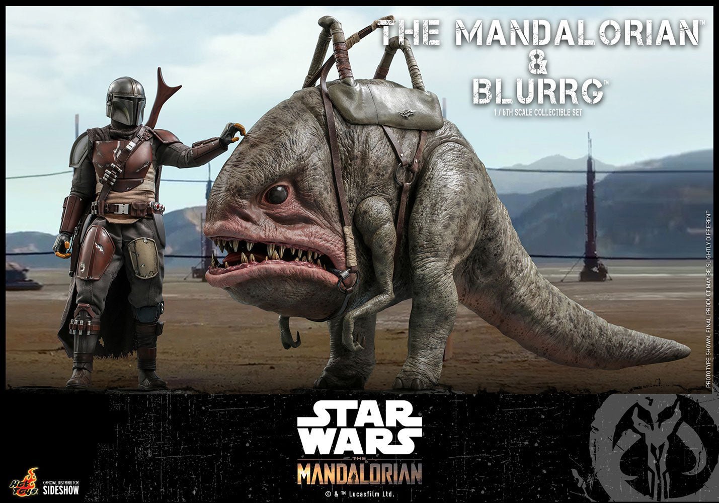 Star Wars Mandalorian &amp; Blurrg 1/6 Scale Figure Set