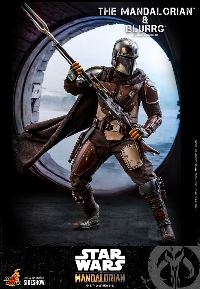 Star Wars Mandalorian &amp; Blurrg 1/6 Scale Figure Set