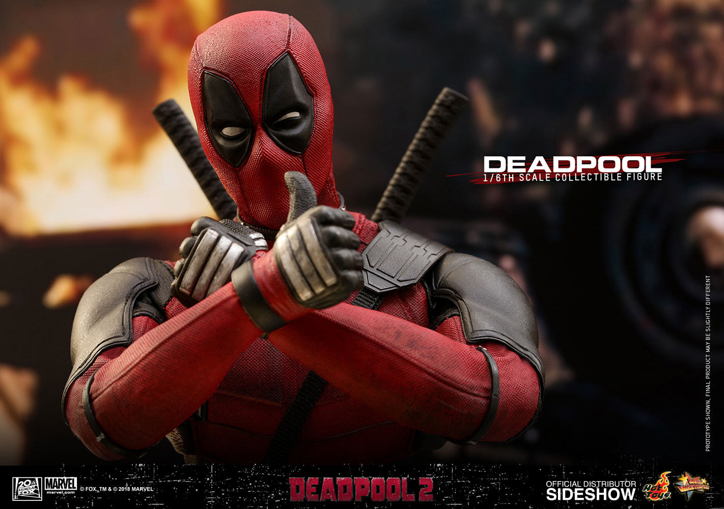 Hot Toys Deadpool 2 Marvel Comics 1/6 Scale 12" Action Figure - Collectors Row Inc.