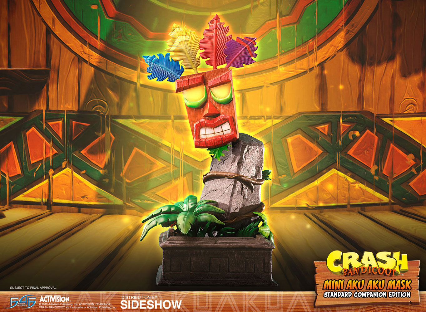 Crash Bandicoot Mini Aku Aku Mask Statue