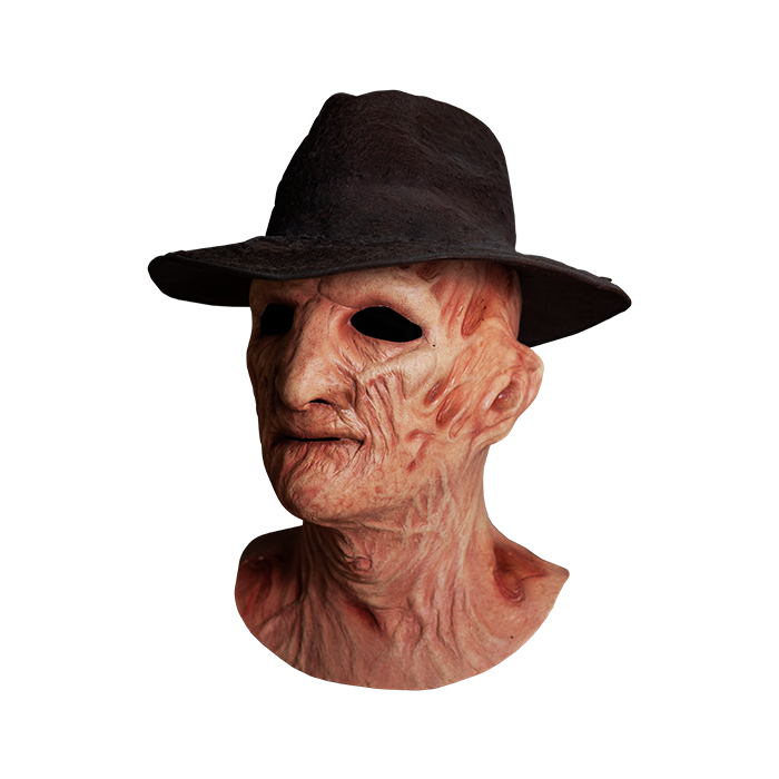 A NIGHTMARE ON ELM STREET 2: FREDDY&#39;S REVENGE - DELUXE FREDDY KRUEGER MASK WITH FEDORA HAT