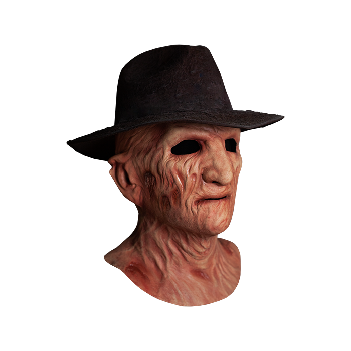 A NIGHTMARE ON ELM STREET 2: FREDDY&#39;S REVENGE - DELUXE FREDDY KRUEGER MASK WITH FEDORA HAT