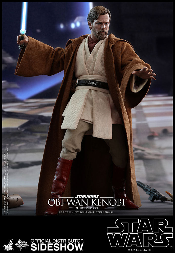 Hot Toys Obi-Wan Kenobi Deluxe Episode III: Revenge of the Sith - Movie Masterpiece Series - Sixth Scale Figure - Collectors Row Inc.