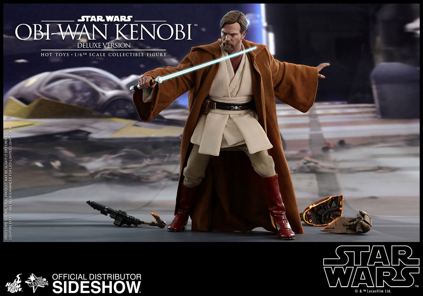 Hot Toys Obi-Wan Kenobi Deluxe Episode III: Revenge of the Sith - Movie Masterpiece Series - Sixth Scale Figure - Collectors Row Inc.