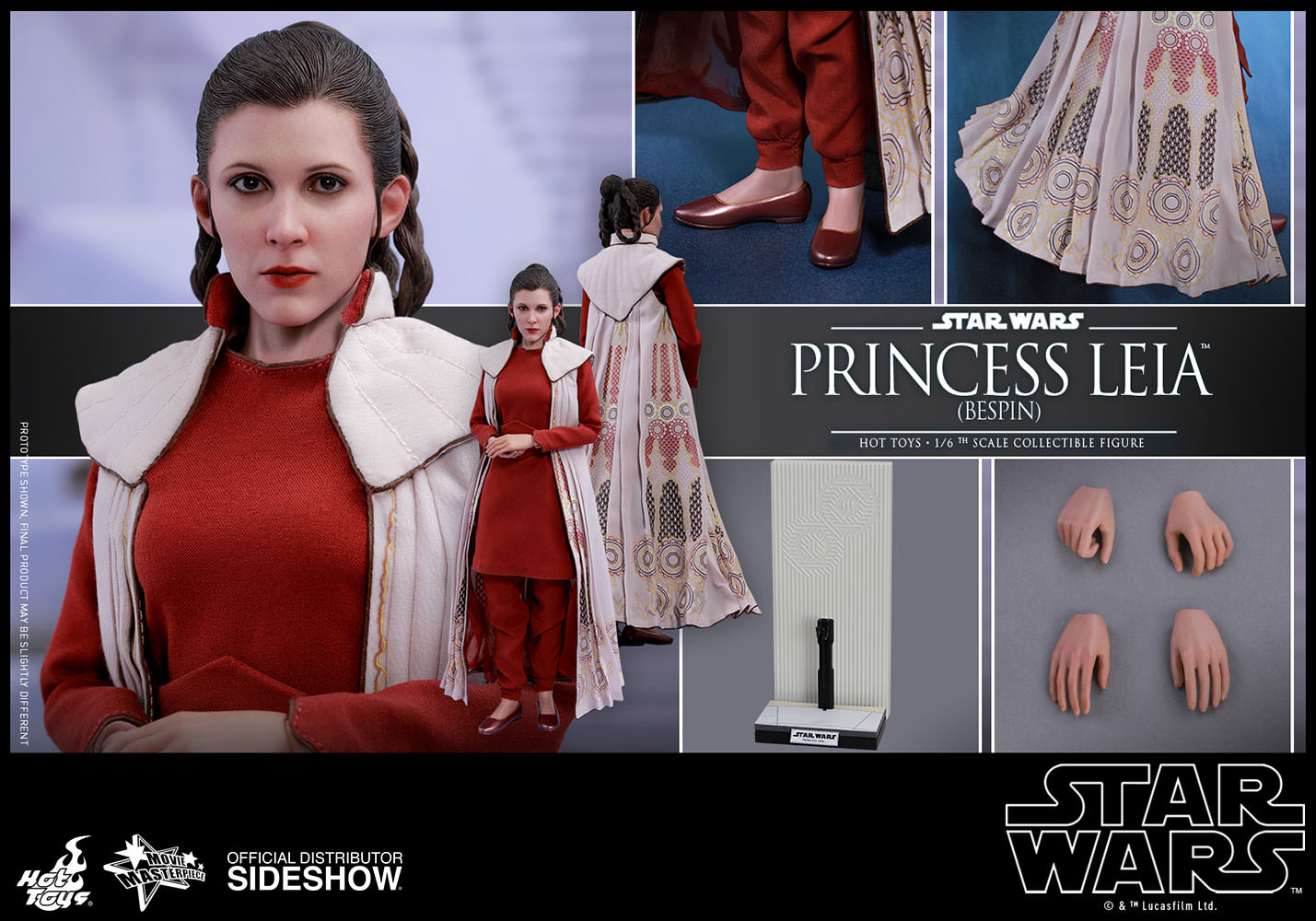 Hot Toys Star Wars Princess Leia Bespin The Empire Strikes Back Sixth Scale Figure - Collectors Row Inc.