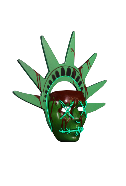 The Purge: Election Year Lady Liberty Light Up Mask by Trick or Treat Studios - Collectors Row Inc.