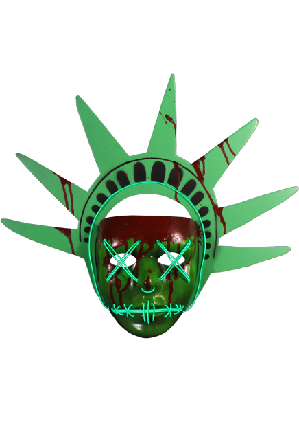 The Purge: Election Year Lady Liberty Light Up Mask by Trick or Treat Studios - Collectors Row Inc.
