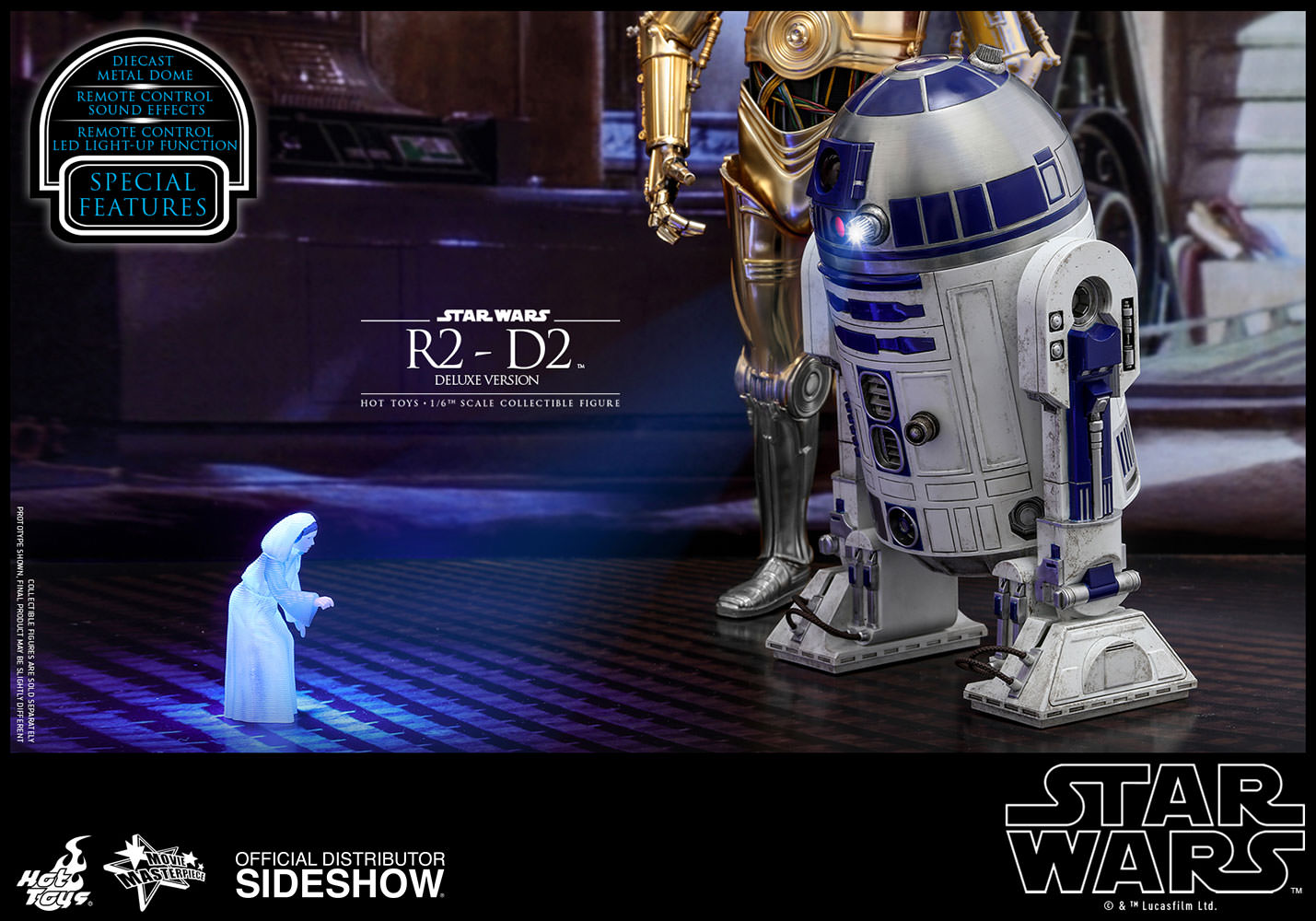 Hot Toys R2-D2 Deluxe Star Wars Sixth Scale Figure - Collectors Row Inc.