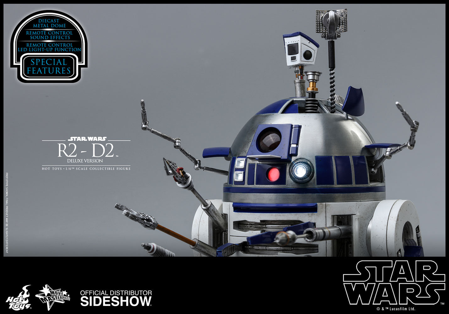 Hot Toys R2-D2 Deluxe Star Wars Sixth Scale Figure - Collectors Row Inc.