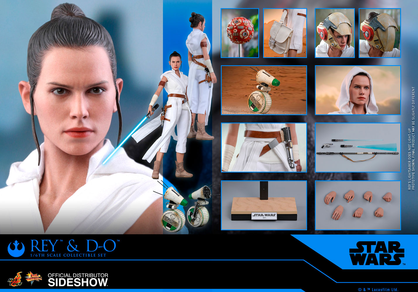 Rey and D-O The Rise of Skywalker Sixth Scale Figure Set - Collectors Row Inc.