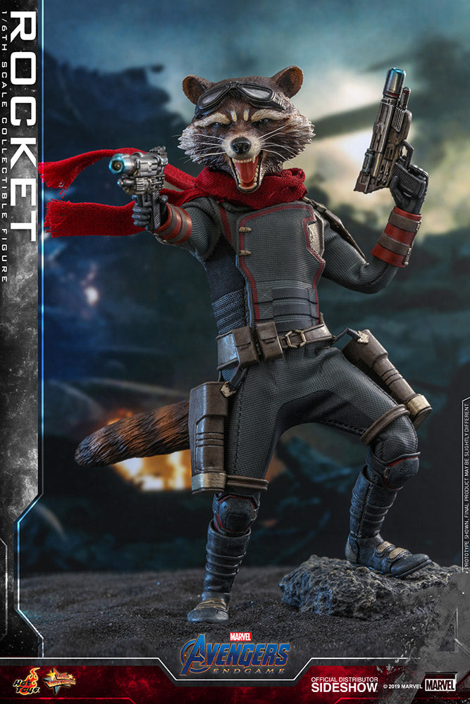 Hot Toys Rocket Marvel Avengers: Endgame Sixth Scale Figure - Collectors Row Inc.