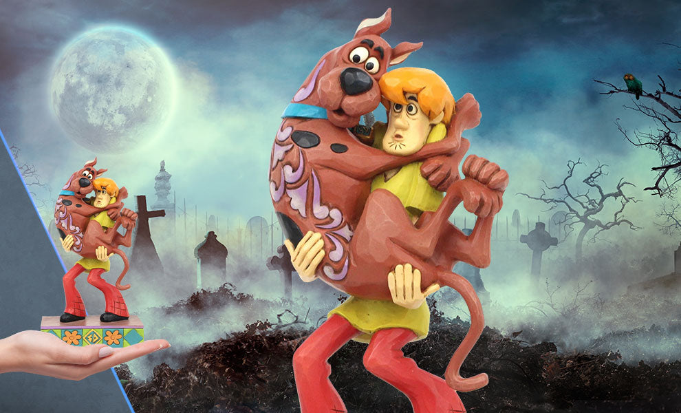 Jim Shore Scooby Doo Shaggy Holding Scooby Figurine by Enesco - Collectors Row Inc.