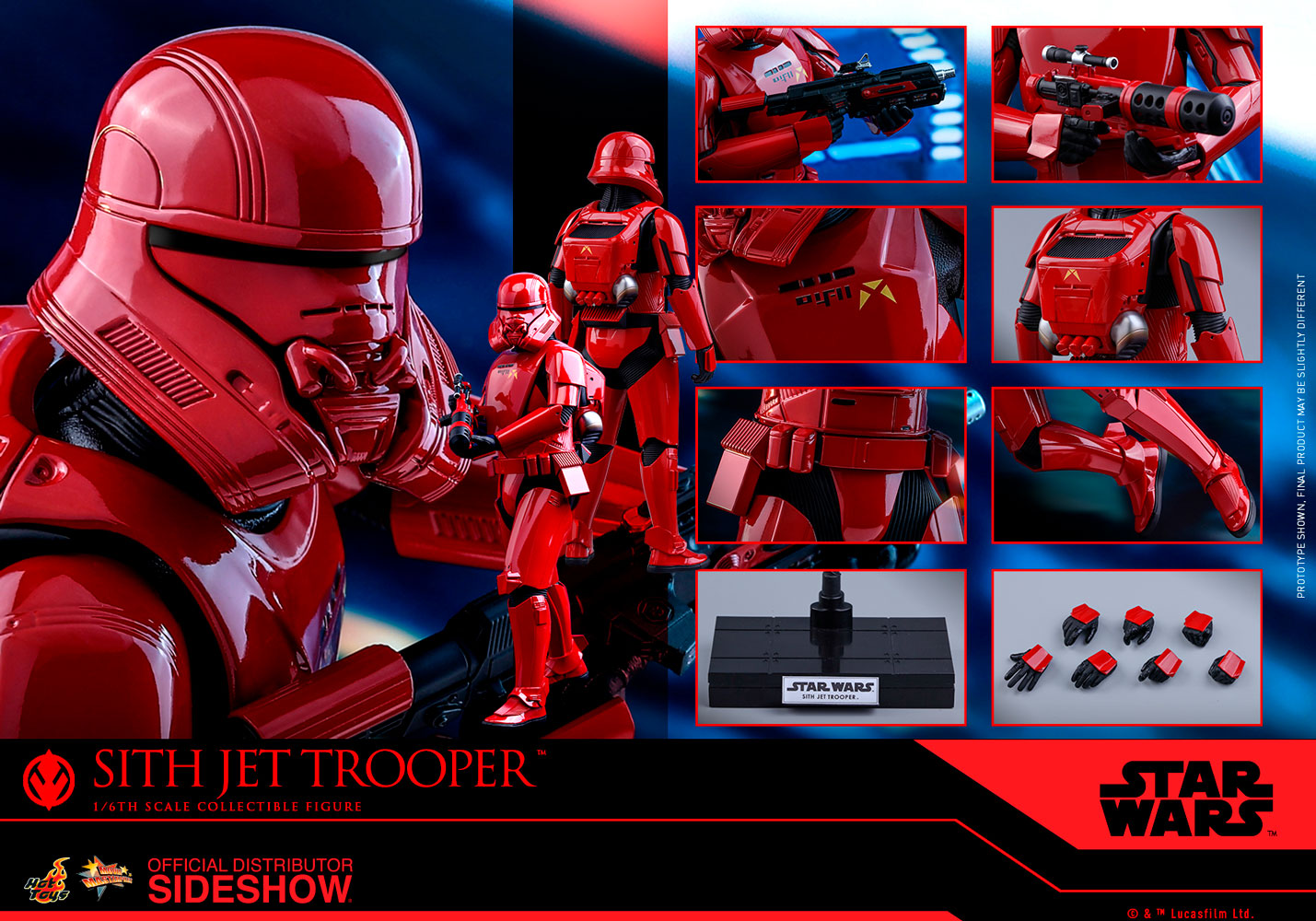 Sith Jet Trooper The Rise of Skywalker Sixth Scale Figure - Collectors Row Inc.