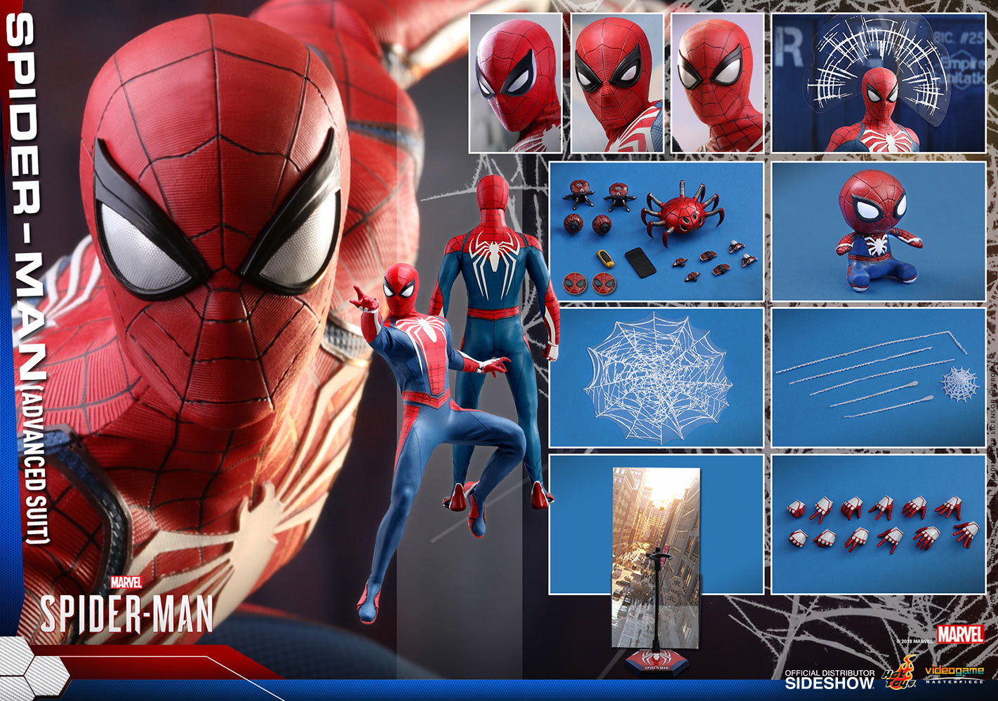 Hot Toys Marvel Spider-Man Advanced Suit 1/6 Figure Video Game Version - Collectors Row Inc.