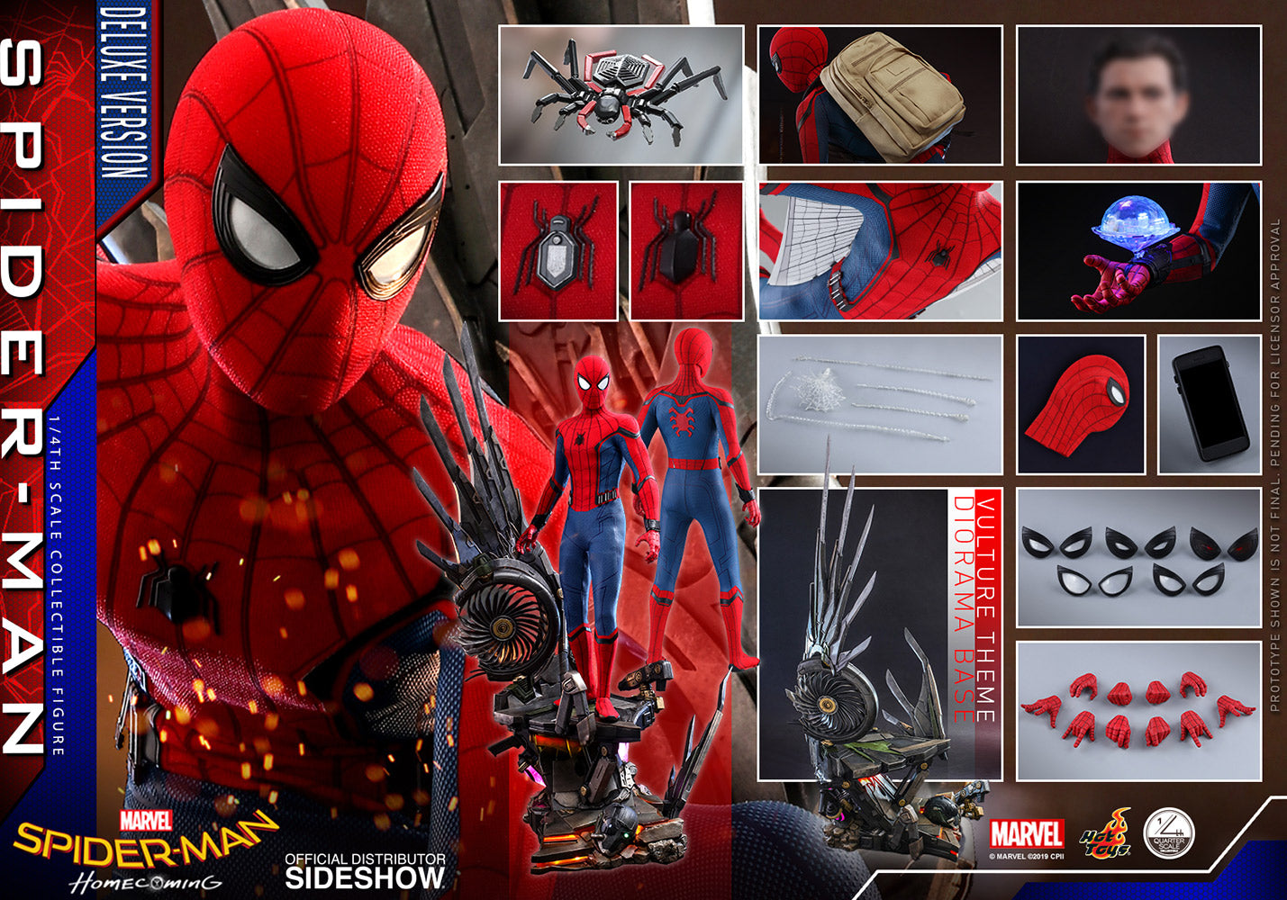 Spider-Man: Homecoming DELUXE Marvel Quarter Scale Figure