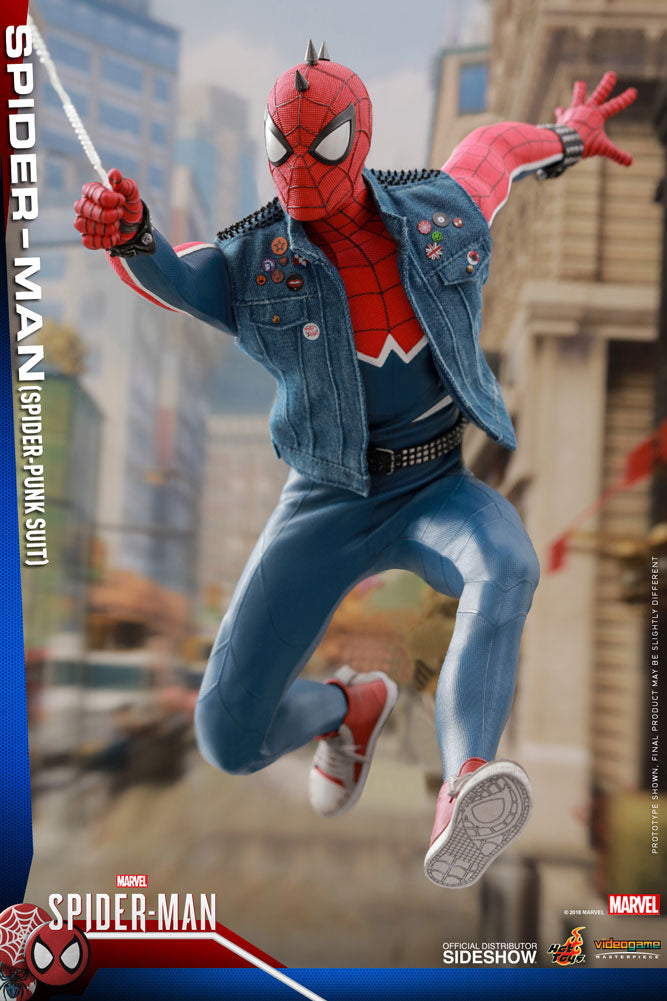 Hot Toys Spider-Man Spider-Punk Suit Video Game Masterpiece Series - Sixth Scale Figure - Collectors Row Inc.