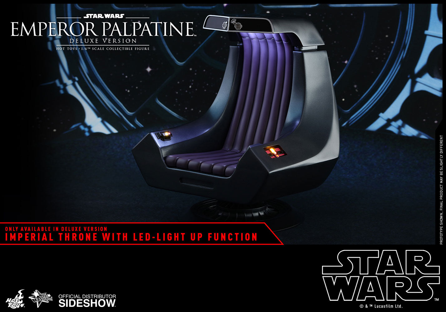 Hot Toys Emperor Palpatine Deluxe Version Episode VI: Return of the Jedi - Movie Masterpiece Series - Sixth Scale Figure - Collectors Row Inc.