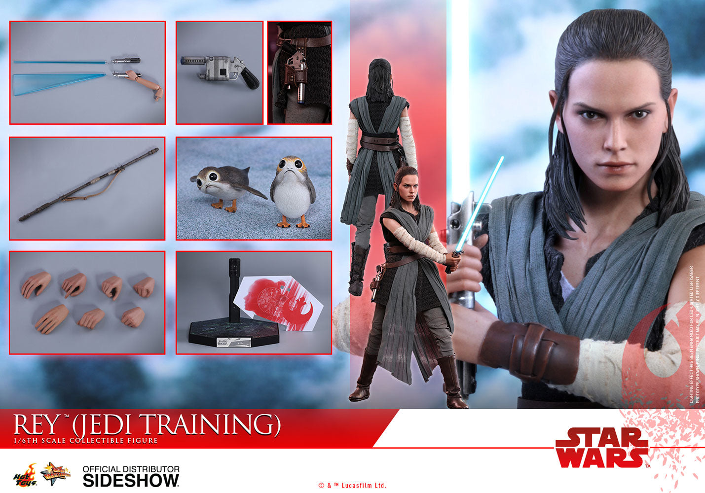 Hot Toys Rey Jedi Training Star Wars: The Last Jedi - Movie Masterpiece Series - Sixth Scale Figure - Collectors Row Inc.