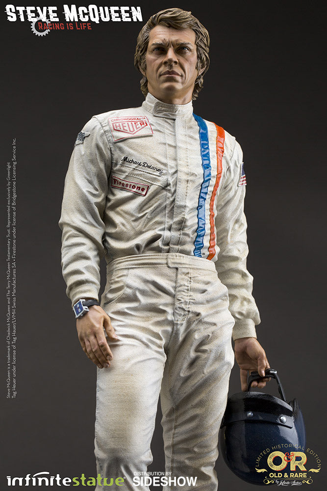 Steve McQueen Statue King of Cool Infinite Statue Le Mans Racing Maquette - Collectors Row Inc.