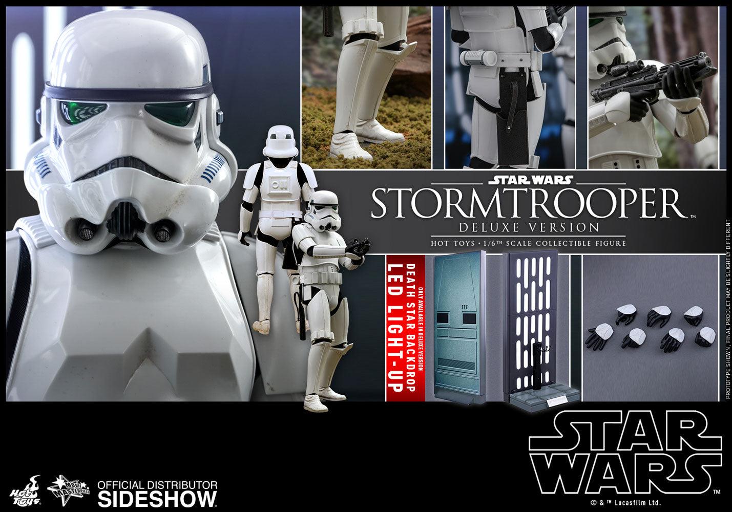Hot Toys Star Wars Classic Stormtrooper Deluxe Version Movie Masterpiece Series - Sixth Scale Figure - Collectors Row Inc.
