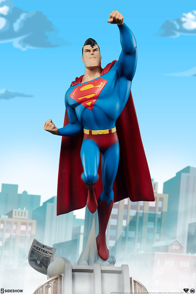 Superman DC Comics Animated Series Collection Man of Steel Statue by Sideshow - Collectors Row Inc.