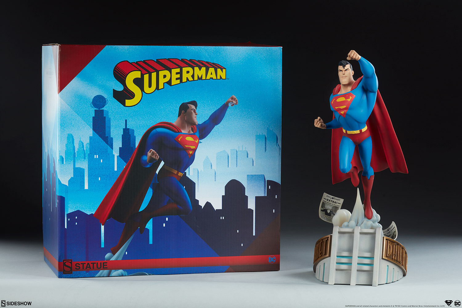 Superman DC Comics Animated Series Collection Man of Steel Statue by Sideshow - Collectors Row Inc.