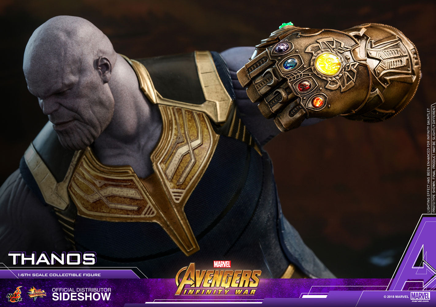 Hot Toys Thanos Infinity War Avengers Marvel 1/6 Scale Figure - Collectors Row Inc.